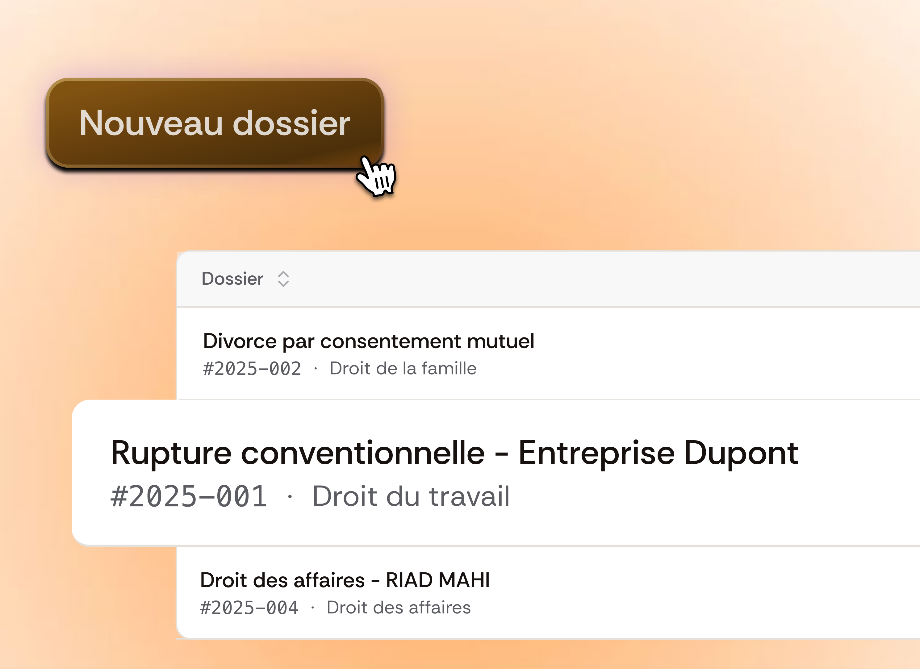 Création du dossier